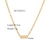Latest Design Shiny Four Zircon Geometric Minimalist Delicate Women Fashion Jewelry BarPendant Necklaces