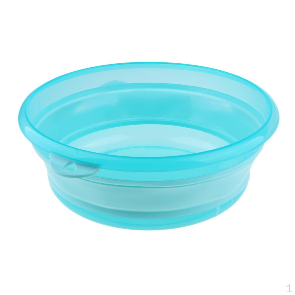 Portable Camping Plastic Folding Wash Basin Bucket Dish Tub Bowl