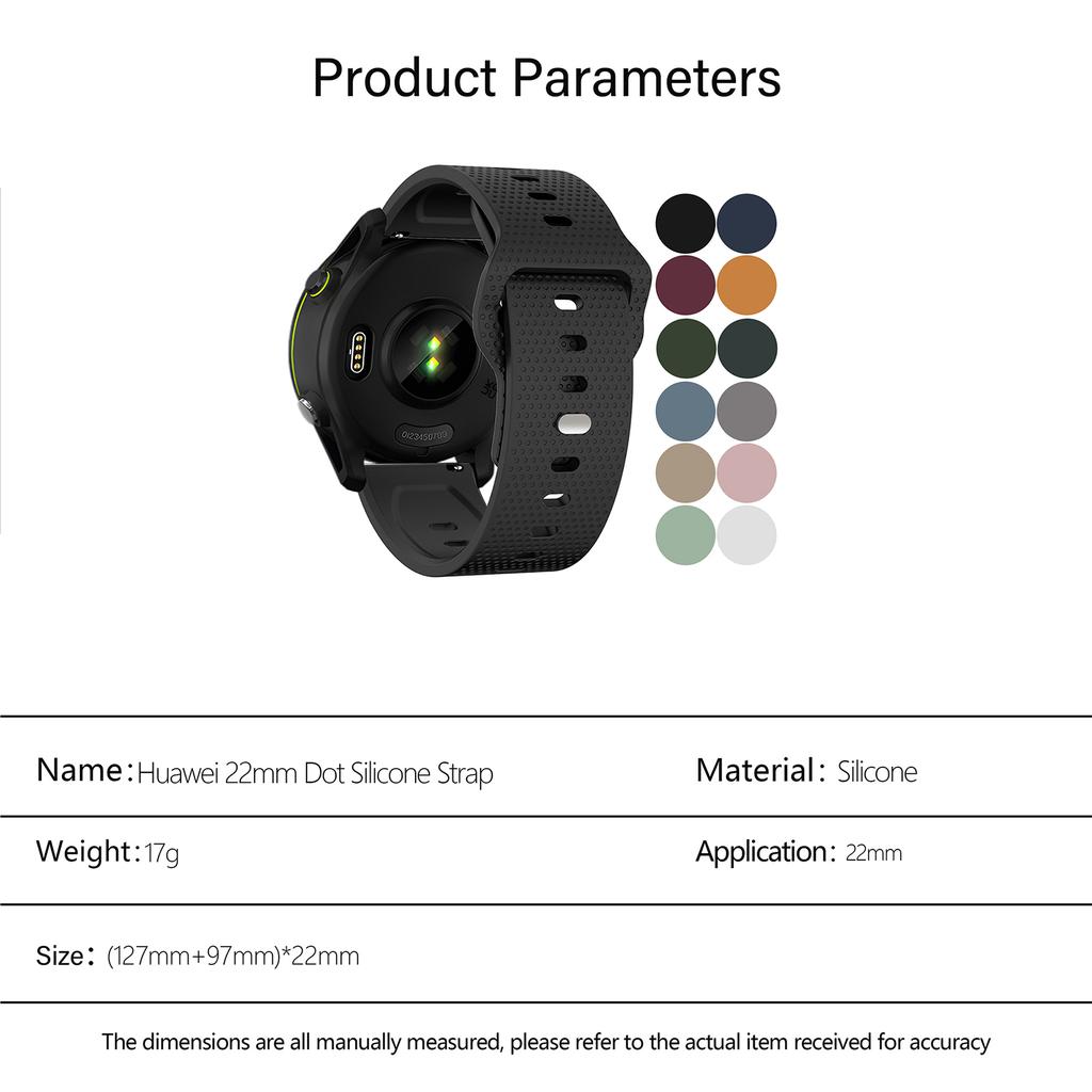 KALEBOL 22mm Strap for Huawei Watch 4/4 Pro/GT 4 46mm Dots Silicone Watch Band
