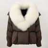 OFTBUY 2024 Winter Jacket Women Natural Real Raccoon Fox Fur Collar White Duck Down Coat Thick Warm Streetwear Casual Outerwear