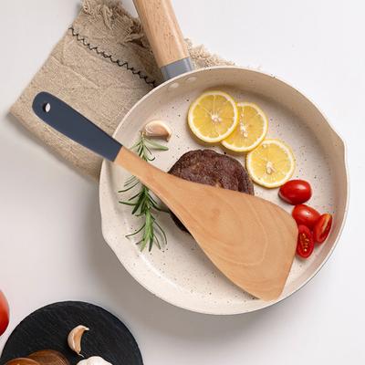 Деревянная лопатка Ложка для супа с эргономичной ручкой Нескользящая термостойкая сковорода Лопатка Ложка для риса