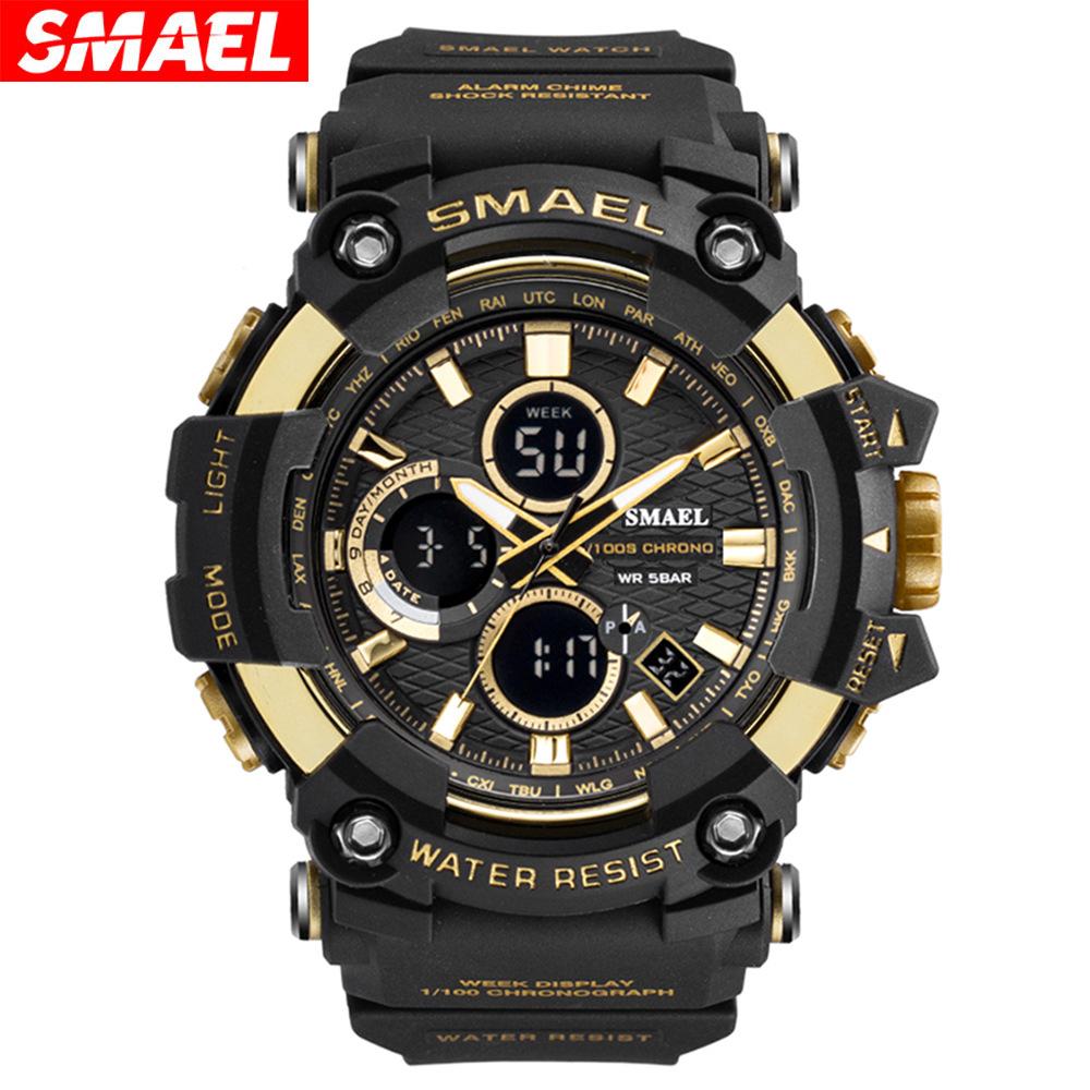 SMAEL Watch Мужские спортивные повседневные водонепроницаемые многофункциональные электронные часы