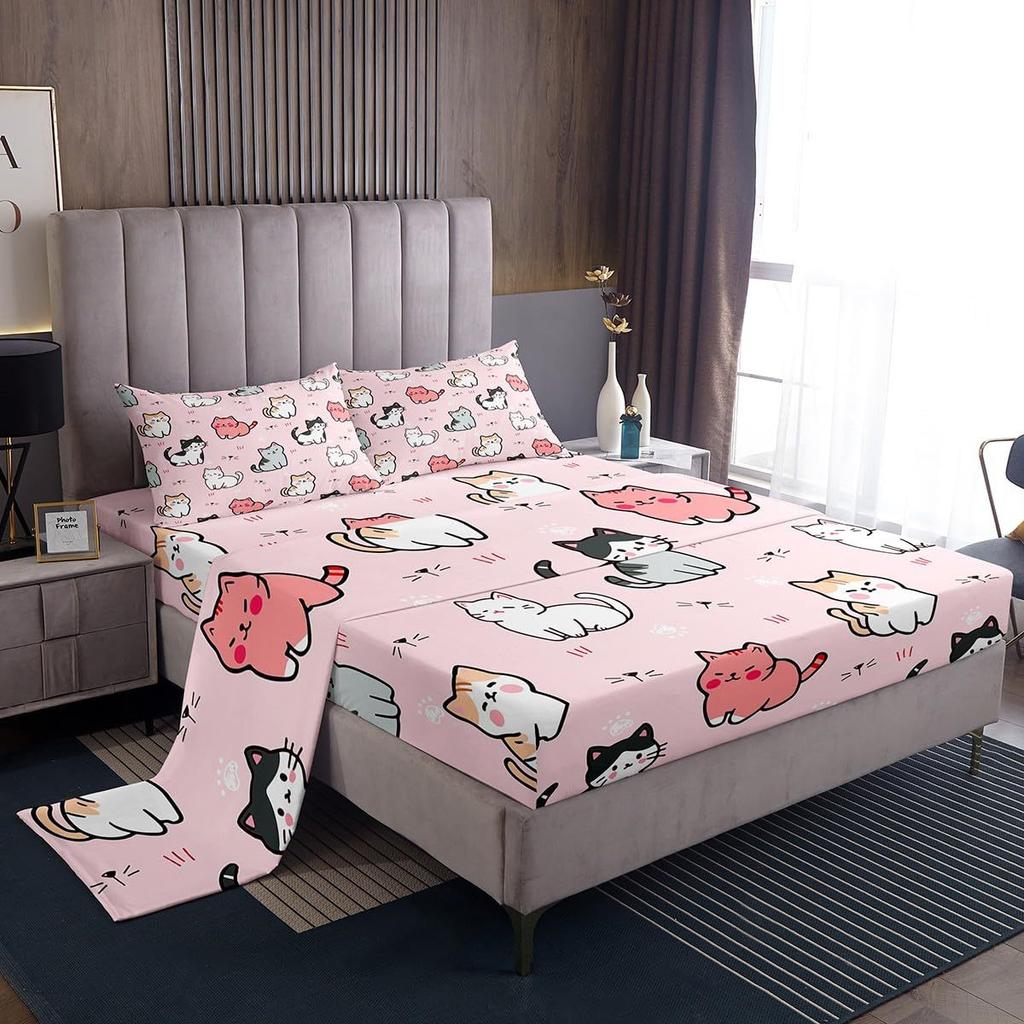 Bohemian Mushroom Pattern Bed Hat Four-Piece Bedding Set Bedroom Dormitory Bedding Decoration