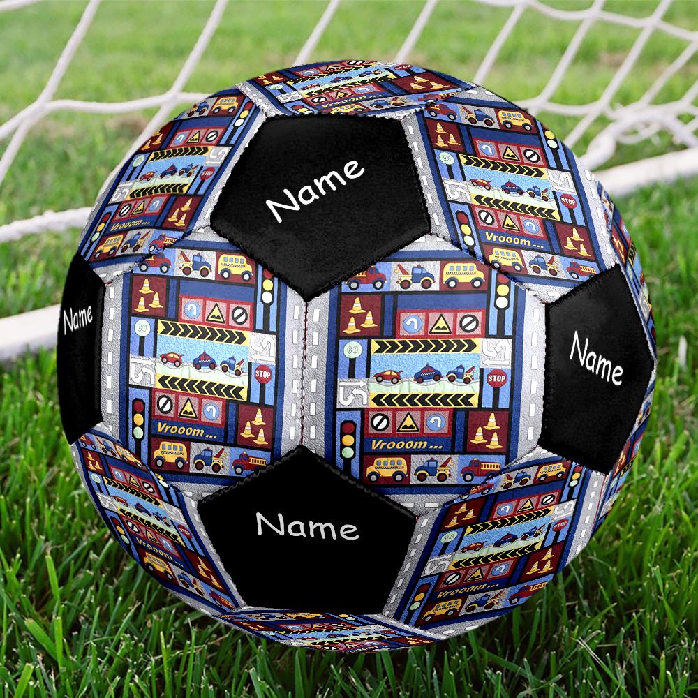 Custom Name Cute Cars Theme Size 5 Soccer Ball, Suitable for Both Indoor and Outdoor Matches, a Gift Suitable for Everyone.
