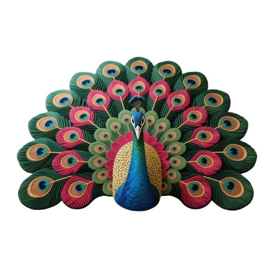 Коврик для пола «Павлин» 3D Реалистичный узор Коврик для ванной Быстросохнущий коврик для пола с противоскользящей основой для кухни, спальни, прихожей