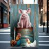 Ретро-камера Стопка Металлическая табличка Арт-декор 30x20см для стены фотостудии