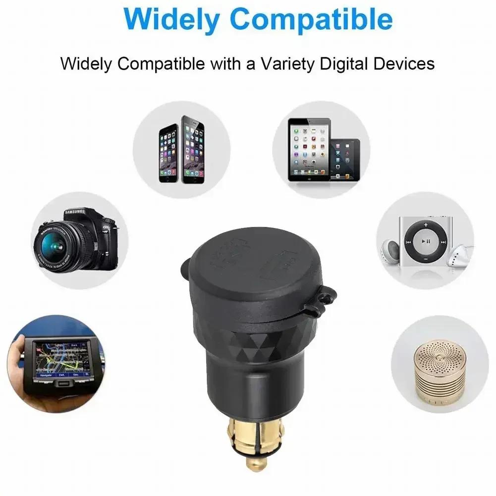 Абсолютно новый адаптер для BMW для Hella 12V-24V 1 шт. детали 4.2A штекер аксессуары практичный алюминиевый сплав USB черный