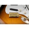 Musiclily Ultra Pitch ST Tremolo Bridge with Modern Brass Saddles and 42mm Brass Blocks for Strat Electric Gold 11.2mm 6-Point Guitars,