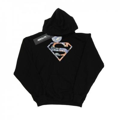 Женская/женская толстовка с капюшоном с цветочным логотипом Superman 2