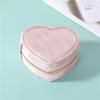 Fashion Heart Shaped Jewelry Box Mini Travel Portable Zipper Jewellery Display Cases For Necklace Ring Earrings Bracelet