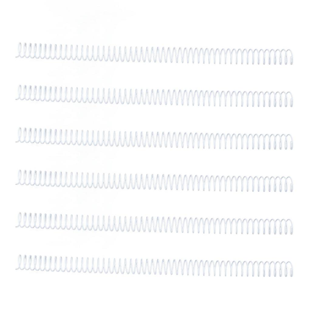 100PCS Spiral Binding Spines 48 Loops 4:1 Pitch Single Wire A4 Paper Binding Coils 16mm Diameter 140 Sheets Capacity