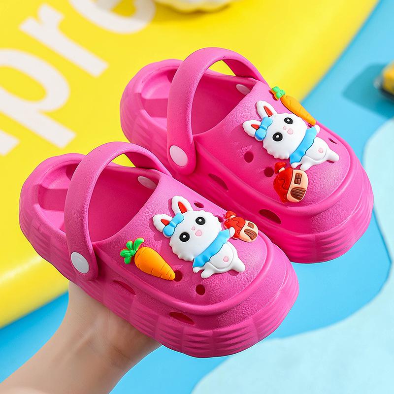 EVA New Children's Hole Shoes Children Boys and Girls Summer Soft-soled Beach Shoes Cartoon Baby Slippers