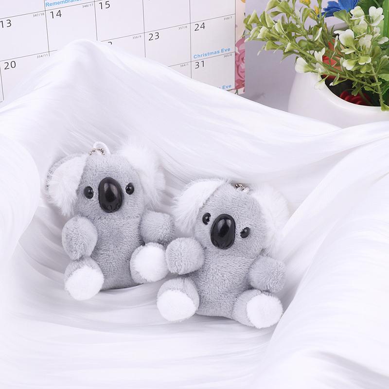 8Cm Gray Koala Bear Plush Stuffed Keychains Plush Animal Doll Toys Gifts