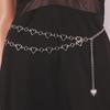 Trendy European & American Double-Layer Heart Waist Chain for Dresses