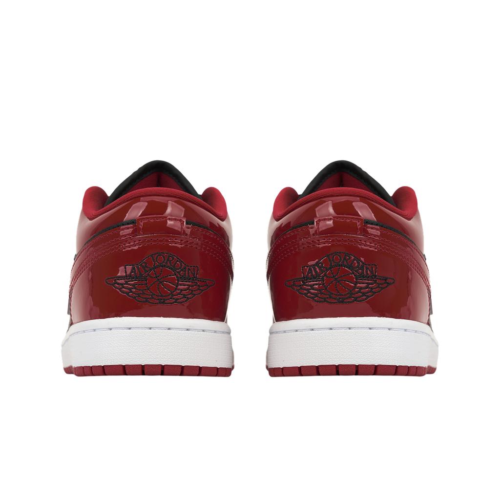 Кроссовки Air Jordan 1 Low Patent Varsity Red Black Унисекс Белый HV4089-006