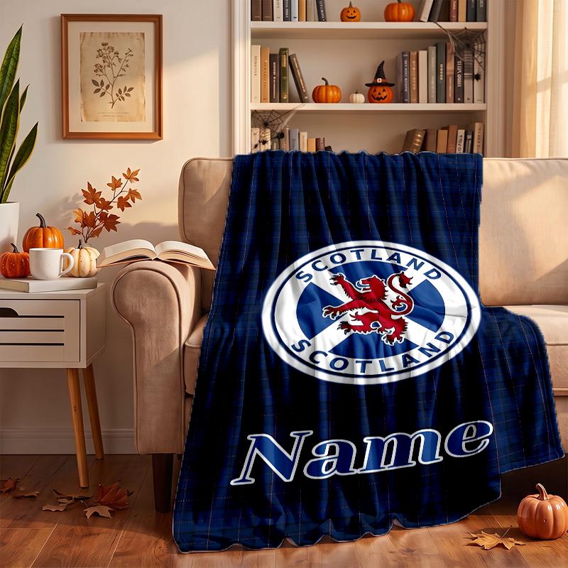 Scotland FC Custom Flannel Blankets Soft Warm Cozy Throws for Home Decor Holiday Gifts