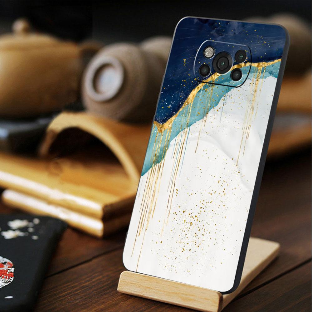 Роскошный художественный принт из золотой фольги для Xiaomi POCO 11T 10T F4 GT X3 NFC F3 X4 M4 Pro 5G 9T M3 MI 11 lite Back Celular Funda