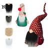 Soft Faux Fur for Gnomes 12Pcs Gnome Beard And Nose Kit, DIY Christmas Craft Supplies with Dwarf Elf Plush Beards Wooden Ball Noses Doll
