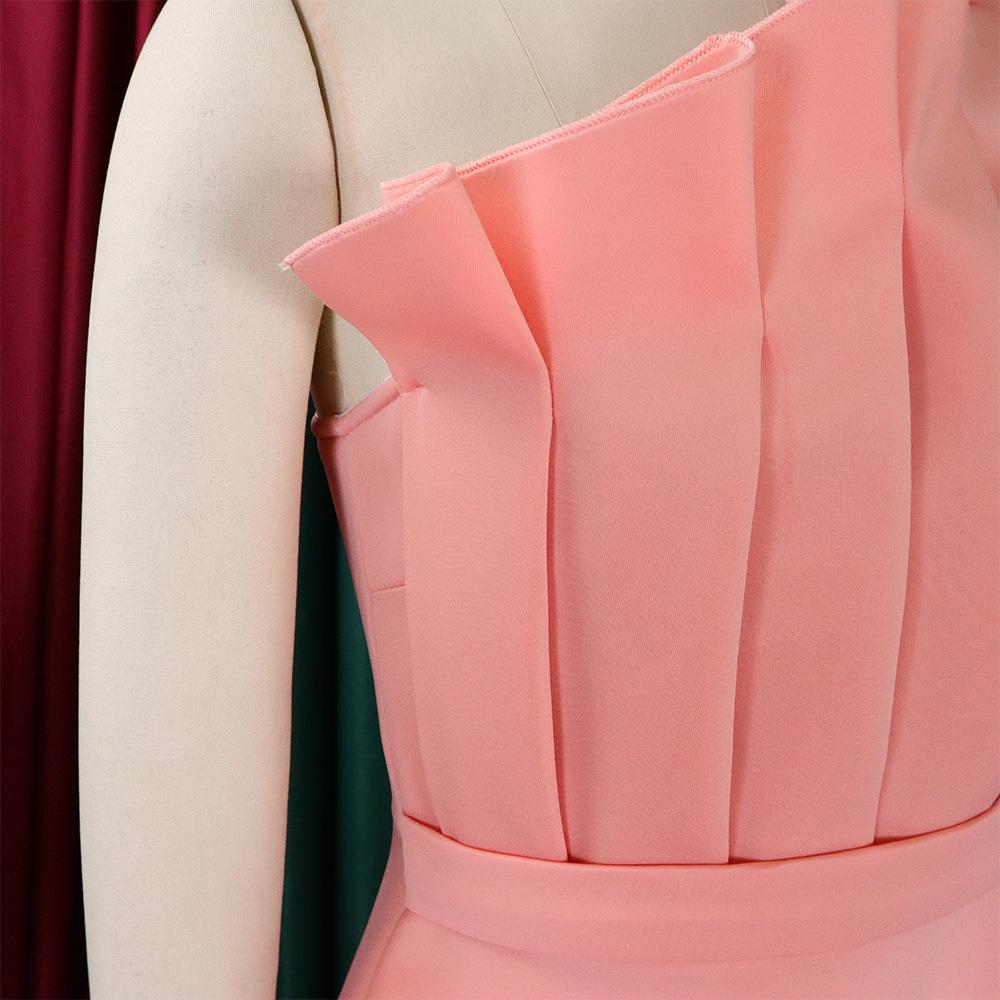 Сексуальное вечернее платье с плиссировкой, открытыми плечами и высокой талией для полных женщин, летнее платье для вечеринки