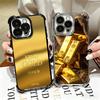 Чехол для телефона с покрытием и рисунком из тонкого золота для Iphone 16 17 Pro Max Air 16E 14 15 Plus 12 13 Mini Противоударный чехол с подушкой безопасности