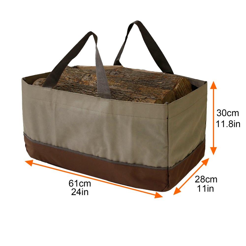 Large Capacity Firewood Log Carrier Durable Log Carrier Tote Fire Wood Holder Bag Outdoor Camping