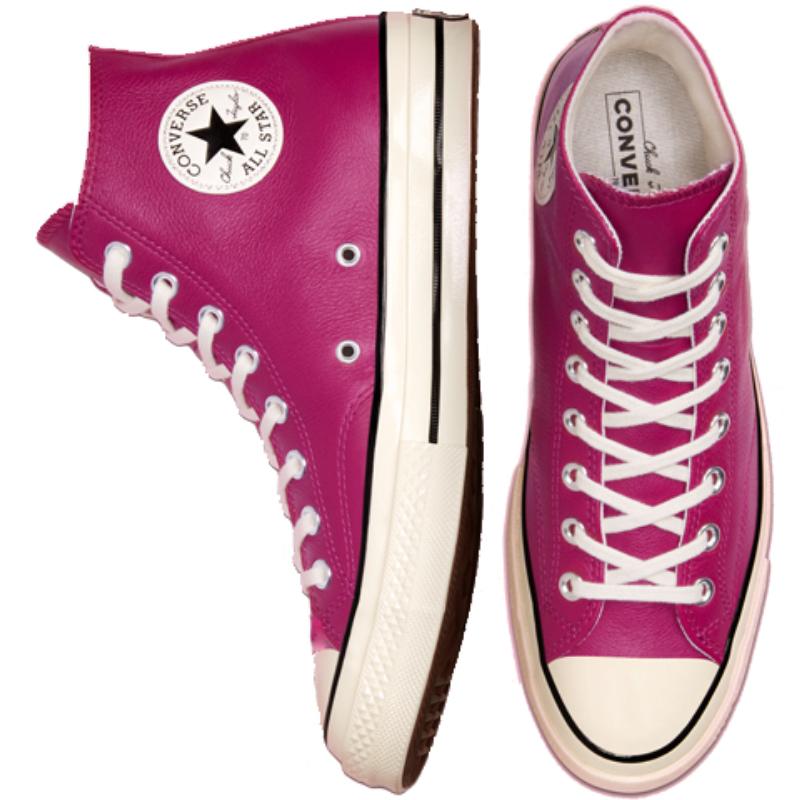 Converse Chuck 70 Сезонный цвет Кожа Chuck Vintage Высокие парусиновые 1970-е 'Розово-красный Белый' Унисекс