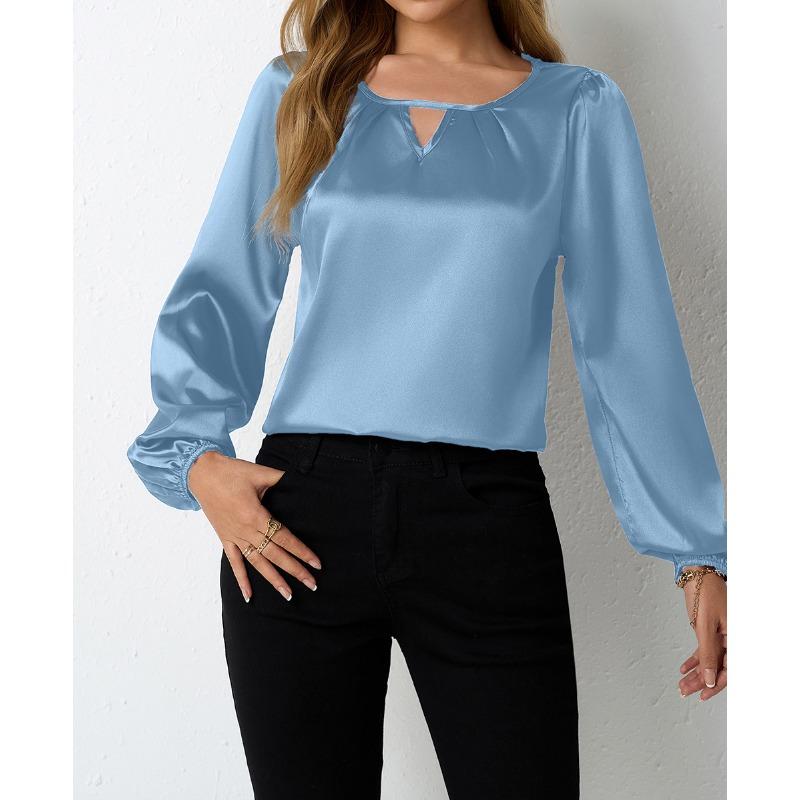 Женская мода новый повседневный плиссированный топ с длинным рукавом