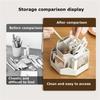 Large Capacity Desk Pencil Storage Box 9-Grid Stationery Organizer Pen Stand 360°Rotatable Pen