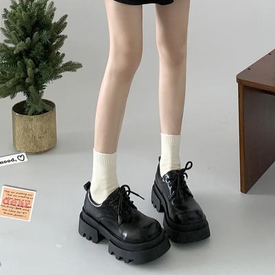 Модные коричневые туфли на платформе с круглым носком в британском стиле, женские кожаные туфли 2025 года, новые осенние универсальные туфли в стиле ретро