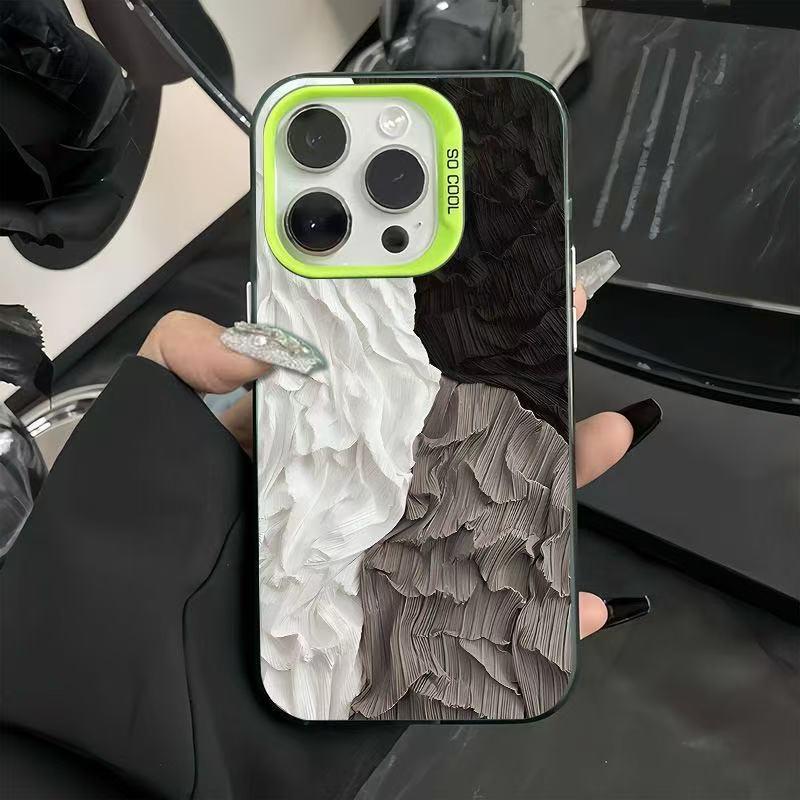 Трехцветный плиссированный чехол для iPhone 17: Стильный чехол для Apple 16 Pro Max, 15 Pro и 13/14, Популярный в Японии и Южной Корее