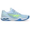 ASICS COURT CONTROL FF 3 Badminton Shoes Size 404 Size E (1072A089), Women's, (Light Blue/Safety Yellow), (Size 24.5 cm)