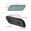 Digital Mirror Surface Alarm Clock 2 Levels Brightness LED Alarm Clock Snooze Function Temperature Humidity Display Clock
