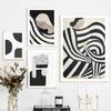 Абстрактные линии, геометрические цветные блоки, кривая, скандинавские постеры и принты, настенная живопись на холсте, настенные картины для декора гостиной