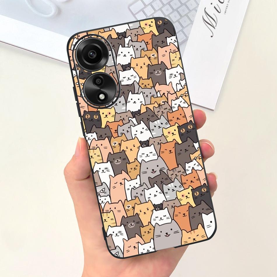 For OPPO A78 Case Oppo A78 4G CPH2565 Cute Fashion Candy Color Soft Silicone TPU Phone Back Cover For OppoA78 A 78 4G 2023