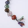 Healing Crystals Stone Car Hanging Mixed Quartz 7 Chakra Heart Shape Stone Pendant for Decoration