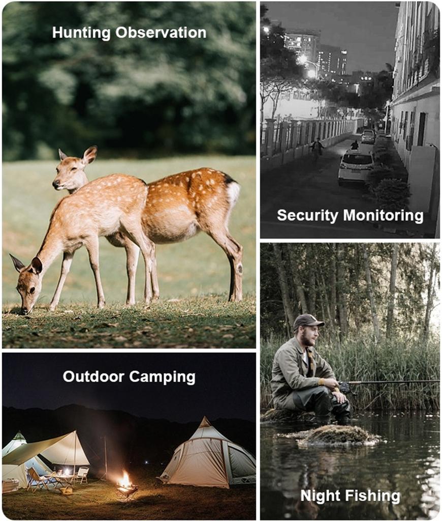 Портативный профессиональный телескоп 4k Hd, 6-кратный цифровой зум, 400 м, инфракрасный монокуляр ночного видения для записи видео на охоте