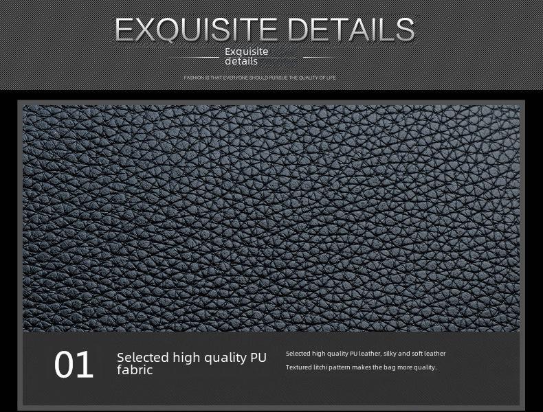 Новый мужской короткий кошелек — стильный, с мягким узором личи, большой вместимостью, с несколькими отделениями для карт.