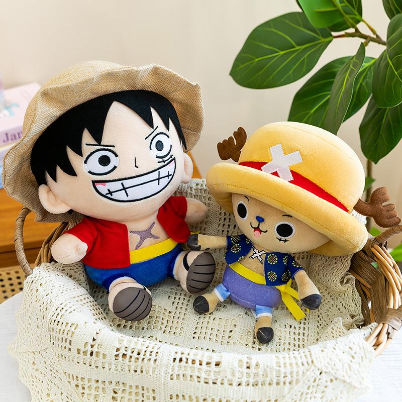 Pirate King Plush Toy: Luffy & Chopper Figure Cushion