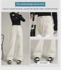Women's Summer 2024 High-Waist White Wide-Leg Jeans