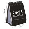 Маленький настольный календарь на 18 месяцев с января 2024 г. по июнь 2025 г., двухпроводной переплет, портативный настольный календарь для дома, офиса и школы