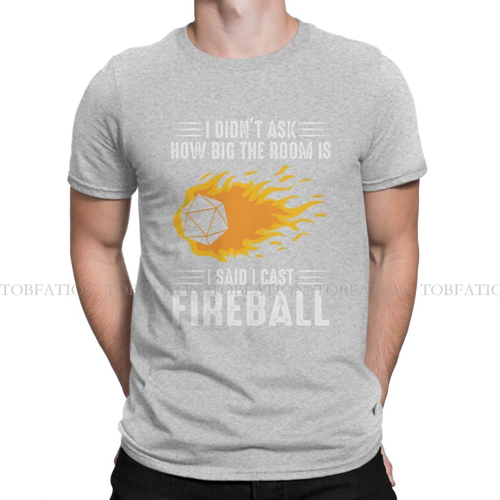 I Cast Fireball Style Tshirt Dnd Dices Game 100 Cotton New Design Gift Idea T Shirt Short Sleeve Hot Sale