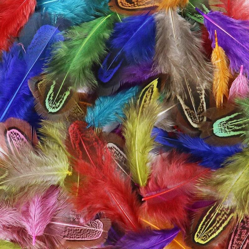 20pcs Pheasant Chicken Feathers Diy Earrings Jewelry Making Dream Catcher Wedding Centerpiece Decor Crafts Material Accessories