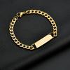 Atoztide Custom Words Name Bar Nameplate Bracelet Stainless Steel For Men Women Adjustable Link Chain Personalized Jewelry Gift