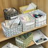 Linen Desktop Storage Basket Sundries Toy Storage Box Laundry Basket Underwear Cosmetic Organizer Office Stationery Organizer
