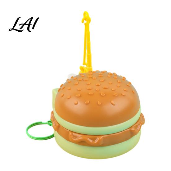 Kids Fishing Toy Hamburger Magnetic Keychain Rotatable Board Game with Keyring Keyring Backpack Handbag Schoolbag Charm Keychain Pendant Portable