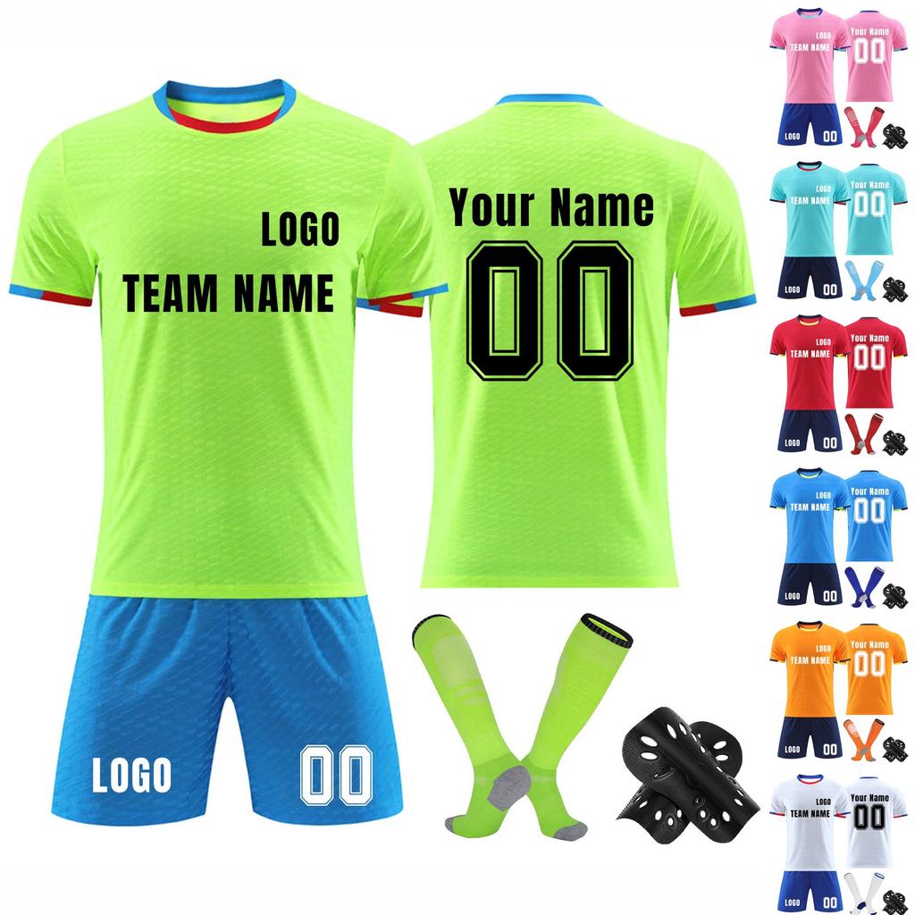Personalised Shirts Kit Mens Girls With Name Number Custom Football Jerseys For Boys Training Suit