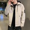 Hooded Jacket Men's Spring and Autumn Korean Trend Jacket Male Student Youth Casual Top Jacket