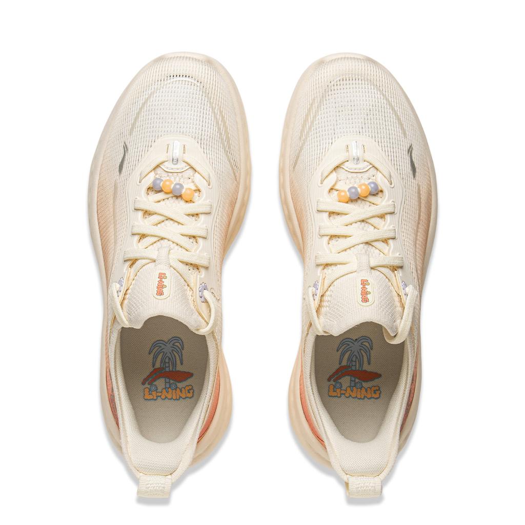 Li Ning SOFT COOL 2 Амортизация Устойчивость к истиранию Дышащие Легкие Низкие Повседневная Обувь Женская Бежевый Оранжевый AGLV010-10
