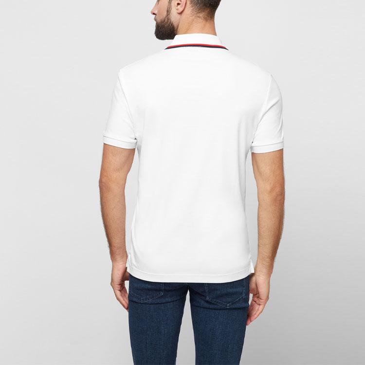 HUGO BOSS Stripes Short Sleeved Polo Shirt Men's White 50448657-100