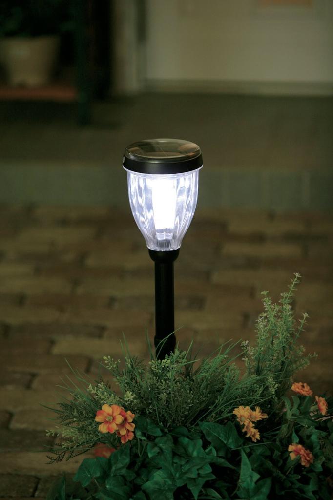 Iris Ohyama GSL-P6W Solar Garden Light, Pulse Type, White